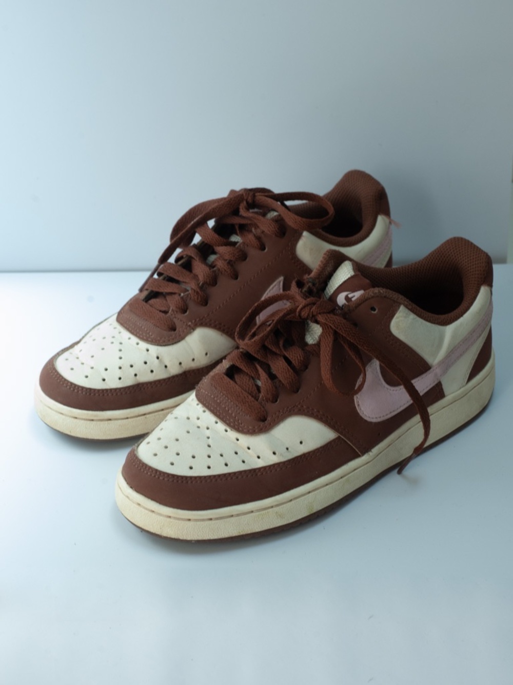 Nike Women's Court Vision Next Nature Women's Low-Top Shoes Size 5 Brown Pink